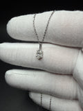 16-18" Adj Silver Cable – 1/2ct Oval Shape VS/VVS Lab Diamond Solitaire Pendant 1.6g