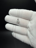 18" 14k White Gold Chain & 1ct E-F VS/VVS Lab Diamond Solitaire Pendant 1.1g