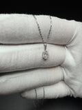 16-18" Adj Silver Cable – 1/2ct Oval Shape VS/VVS Lab Diamond Solitaire Pendant 1.6g