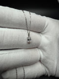 16-18" Adj Silver Cable – 1/2ct Emerald Shape VS/VVS Lab Diamond Solitaire Pendant 1.6g