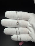 16-18" Adj Silver Cable – 1ct Round VS/VVS Lab Diamond Solitaire Pendant 1.6g