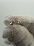 14k Yellow Gold 1/4ctw VS/VVS Lab Diamond Studs Screw Back Posts .6g