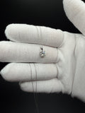 18" 14k White Gold Chain & 1ct E-F VS/VVS Lab Diamond Solitaire Pendant 1.1g