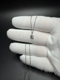 16-18" Adj Silver Cable – 1/2ct Round VS/VVS Lab Diamond Solitaire Pendant 1.6g