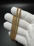 20" 18k Yellow Gold Cuban 4.5mm 39.93g