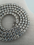 21" Silver 20ctw VS/VVS Lab Diamond Tennis Chain 3.5mm 22.0g
