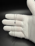 16-18" Adj Silver Cable – 1/2ct Round VS/VVS Lab Diamond Solitaire Pendant 1.6g