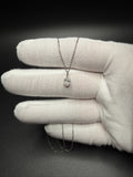 16-18" Adj Silver Cable – 1/2ct Oval Shape VS/VVS Lab Diamond Solitaire Pendant 1.6g