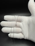 16-18" Adj Silver Cable – 1/2ct Pear Shape VS/VVS Lab Diamond Solitaire Pendant 1.6g