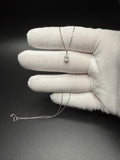 16-18" Adj Silver Cable – 1/2ct Oval Shape VS/VVS Lab Diamond Solitaire Pendant 1.6g