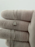 16-18" Adj Silver Cable – 1ct Round VS/VVS Lab Diamond Solitaire Pendant 1.6g