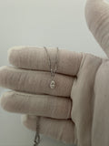 16-18" Adj Silver Cable – 1/2ct Oval Shape VS/VVS Lab Diamond Solitaire Pendant 1.6g