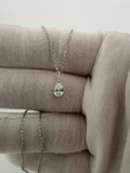 16-18" Adj Silver Cable – 1/2ct Pear Shape VS/VVS Lab Diamond Solitaire Pendant 1.6g