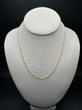 18" 14k Yellow Gold Franco Chain 1mm 3.75g