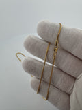 18" 14k Yellow Gold Franco Chain 1mm 3.75g