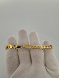 8" 14k Yellow Gold Curb Link Bracelet 8mm 11.5g