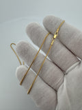18" 14k Yellow Gold Franco Chain 1mm 3.75g