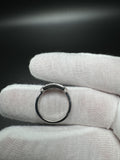 Size 7 Silver .8ctw Lab Diamond 3 Row Fashion Ring 3.2g