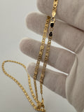 22" 14k Yellow Gold Diamond Cut Valentino 3.2mm 11.64g