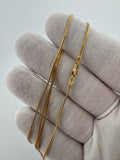 18" 14k Yellow Gold Franco Chain 1mm 3.75g