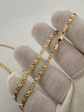 22" 14k Yellow Gold Diamond Cut Valentino 3.2mm 11.64g