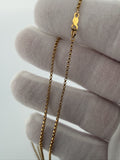 16" 14k Yellow Gold Rolo Link 1.5mm 2.66g