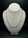 20" 8mm 25ctw Moissanite Silver Cuban Link 74.7g