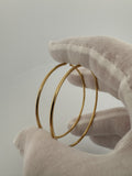 55mm 14k Yellow Gold Thin Hoops 3.0g