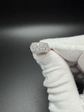 Size 7 Silver .8ctw VS/VVS 3 Row Lab Diamond Fashion Ring 3.2g