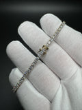7.5" Gold over Silver 5ctw VS/VVS Lab Diamond Tennis Bracelet 3mm 6.6g