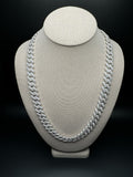 24" 14mm 26ctw Moissanite Silver Cuban Link 152.7g