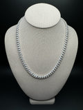 20" 8mm 25ctw Moissanite Silver Cuban Link 74.7g