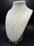 16-18" Adjustable Silver Cable Chain with 1/4ct Oval VS/VVS Lab Diamond Solitaire Pendant 1.0g