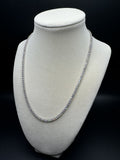 18" Silver 10ctw VS/VVS Lab Diamond Tennis Chain 3mm 15.4g