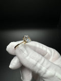 Size 6 14k Yellow Gold 5ct F VS+ Lab Diamond Solitaire Ring 3.5g