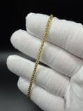 7.5" 14k Yellow Gold Franco 2.5mm 7.40g