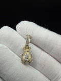 1" 10k Yellow Gold 1/3ctw Natural Diamond Money Bag 5.7mm Bail 2.4g