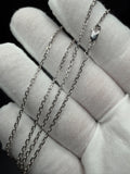 18" 14k White Gold Herme$ Link 1.8mm 3.7g
