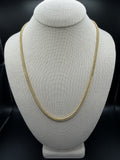 22" 14k Yellow Gold Foxtail Franco 3.5mm 14.0g