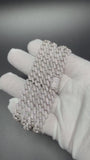 8mm Moissanite Cuban Chain, 13.8ctw D VVS1, GRA Certified, 925 Silver, 22" (64.7g)
