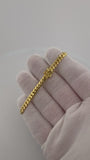 7" 14k Yellow Gold Cuban Link Bracelet 5mm 14.6g
