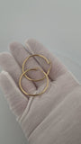 35mm x 2mm 14K Yellow Gold Hoops 2.51g
