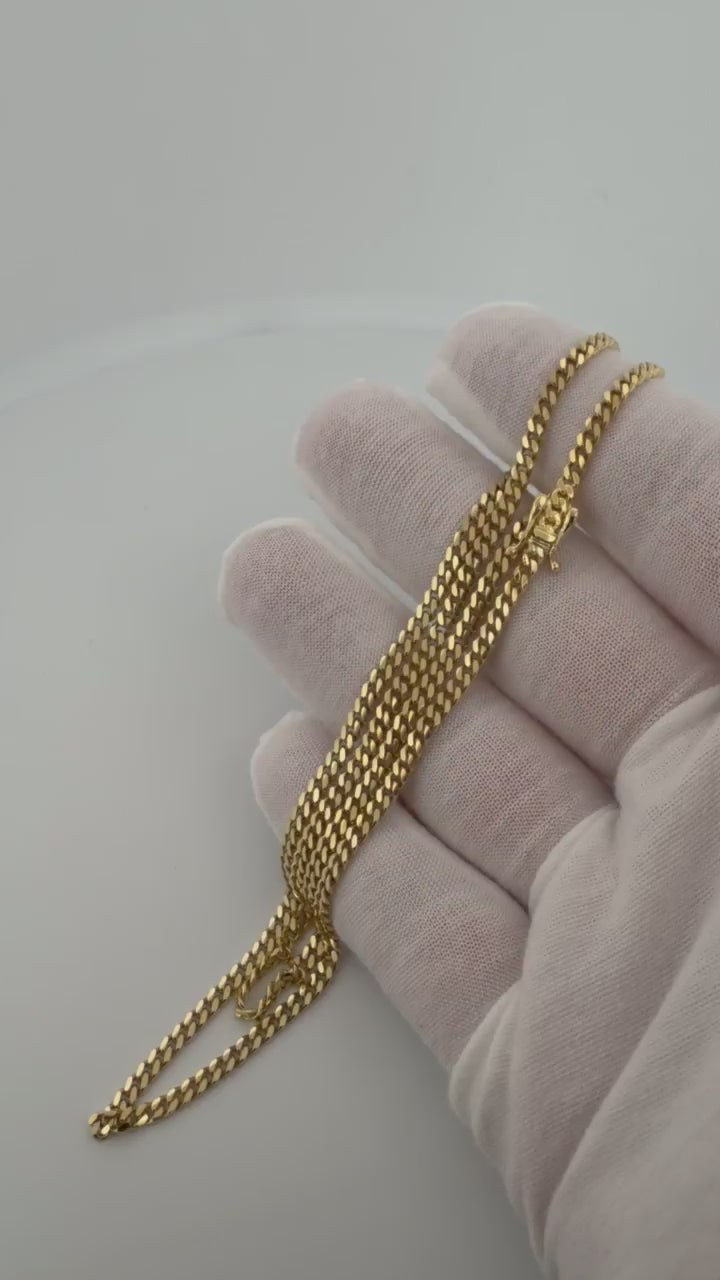 22" 3mm solid 14K yellow gold Cuban link chain, 14.72g – Ott Family Jewelry (11)