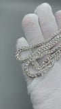 4mm Solid .925 Sterling Silver Rounded Franco Chains & Bracelets – Italian Made