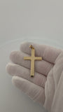 2" 14K Yellow Gold Latin Cross Pendant 3.5mm Bail 3.13g