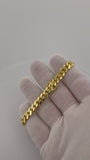 8" 14k Yellow Gold Cuban Link Bracelet 8mm 39.81g