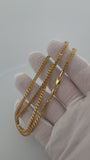 20" 14K Yellow Gold Foxtail Franco 3mm 9.85g