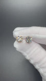 14k Yellow Gold 3.5ctw VS/Si Lab Diamond Studs EGL Certified 1.8g