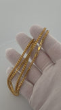 22" 14K Yellow Gold Foxtail Franco 3mm 10.65g