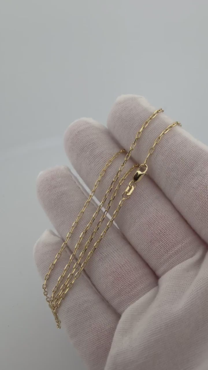 18" 2mm 14K yellow gold paperclip chain, 3.03g – Ott Family Jewelry (video)